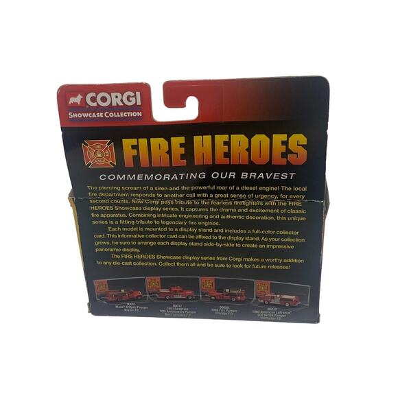 Corgi Showcase Collection Fire Heroes Baltimore Fire Dept. 1966 Fire Pumper New - Picture 4 of 11